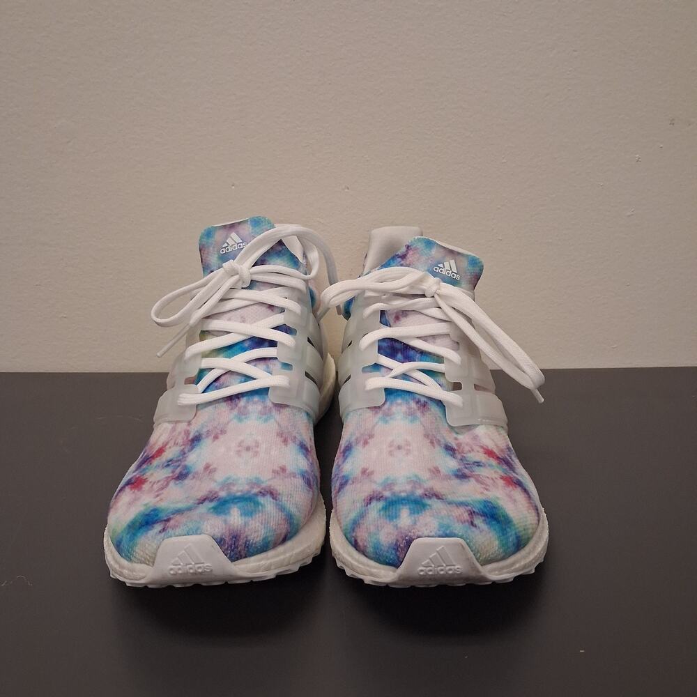 Adidas UltraBoost 4.0 DNA 'Tie-Dye' White Running Shoe Women Size 11 RARE